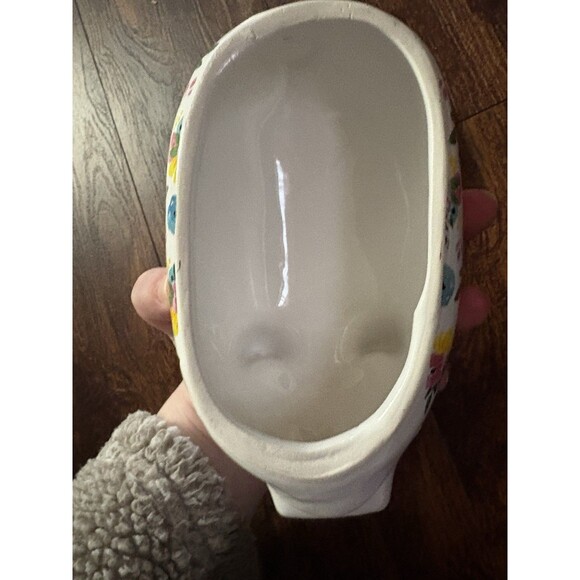 Pig Butter Dish Ceramic Floral Pig Covered Butter Dish Paisley and Flowers - Picture 5 of 6